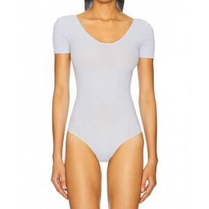 NEW COMMANDO ballet body cap sleeve bodysuit in periwinkle